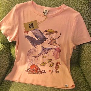Lucy and Yak Organic Cotton Tee with Sea Creatures
